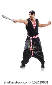 Man In Pirate Costume In Halloween Concept