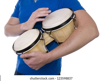 Man Playing Bongos With Fingers