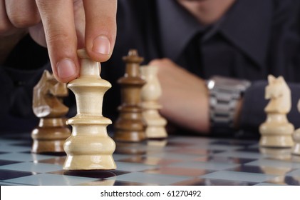 Man Playing Chess