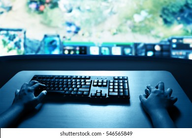 Man Playing Computer Games 