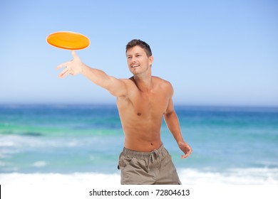 Man Playing Frisbee