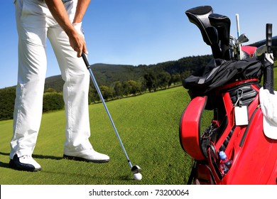 Man Playing Golf