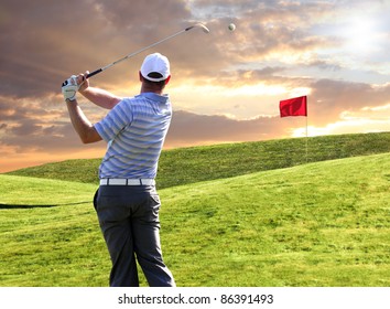 Man Playing Golf