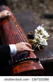 The Man Is Playing The Guqin