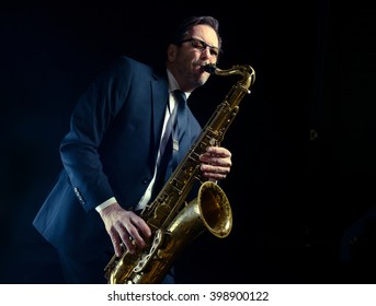 Man Playing Saxophone