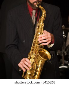 Man Playing Saxophone