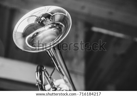 Man playing a trumpet during passion week in Spain