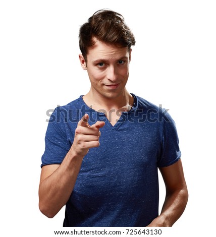 Man pointing to the camera
