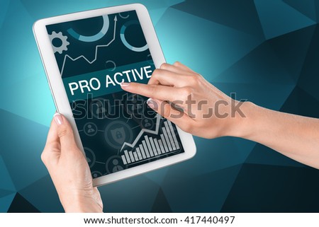 Man pointing with finger Pro active
