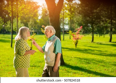 Man points finger at lady. People on background of park. You're testing my patience. Tired of quarrels. - Powered by Shutterstock