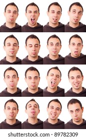 Man Portrait, Collection of Expressions