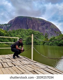 Man Poses In Front Of The Famous Aso Rock, In Abuja, On The 17th Of August, 2021