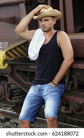 man posing