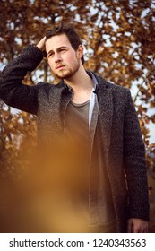 man posing in the nature