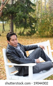 Man posing in the park