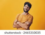 Man positive face confident person guy portrait cool young adult cheerful happy background smile