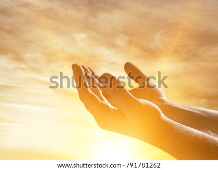 Man praying concept