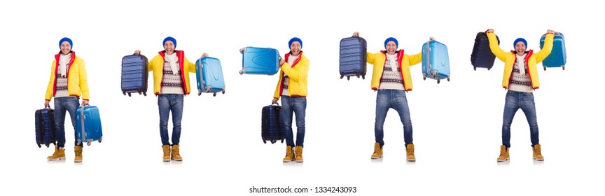 Man Preparing For Winter Vacation