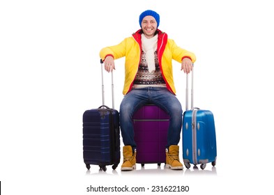 Man Preparing For Winter Vacation