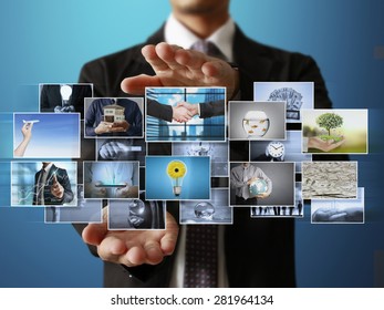 the man preview digital photo, new technology computer - Shutterstock ID 281964134