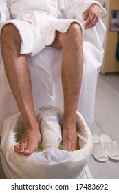 A Man And  The Procedure Of Pedicure