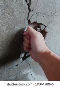 The Man Punched The Wall Until It Was Broken.