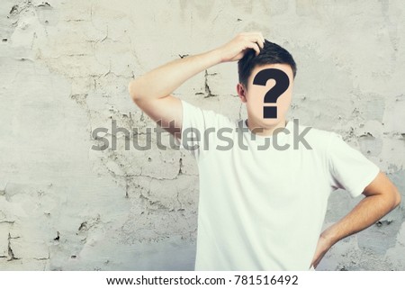 Man with a question mark