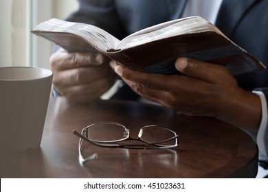 Man reading.