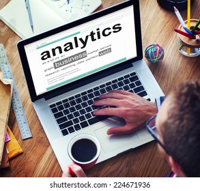 Man Reading the Definition of Analytics