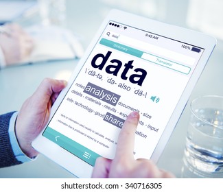 Man Reading the Definition of Data