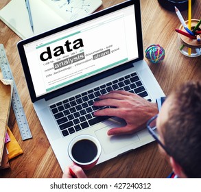 Man Reading the Definition of Data
