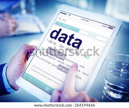 Man Reading the Definition of Data
