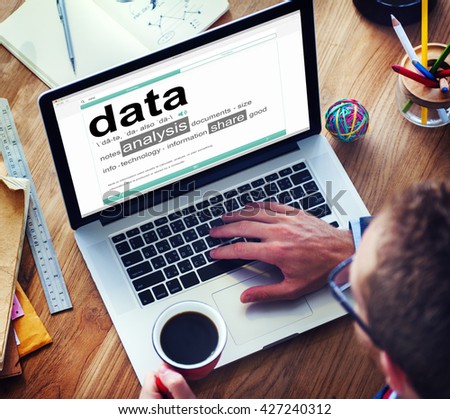 Man Reading the Definition of Data