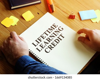 Man Reads Lifetime Learning Credit LLC Or Tax Credit.