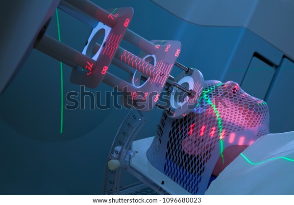 Man Receiving Electron Radiation Therapy\
Treatments for Cancer