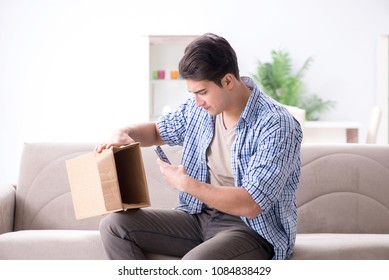 Man Receiving Empty Parcel With Stolen Goods