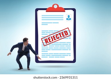 Man receiving rejection notice on his cv - Shutterstock ID 2369931311