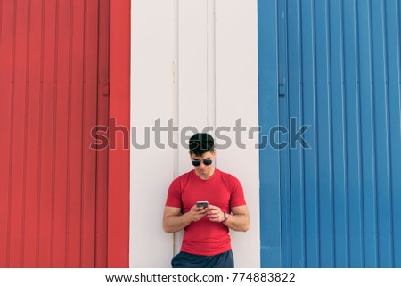 Image, Stock Photo Color networking Reading