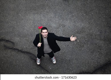 Man Red Roses Stock Photo 171630623 | Shutterstock