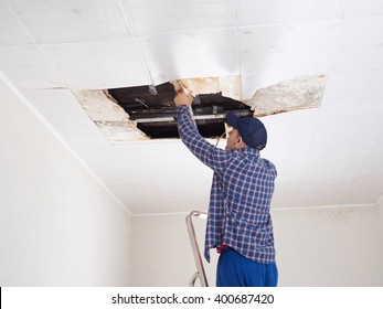 Bilder Stockfoton Och Vektorer Med Drywall Repair Shutterstock