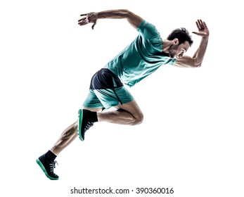 man runner jogger running  isolated - Shutterstock ID 390360016
