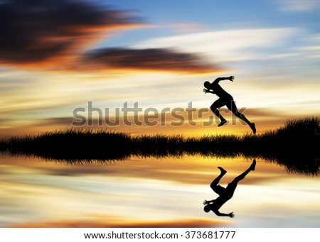 Similar – Image, Stock Photo forget the world Sports