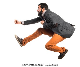 Man Running Fast Stock Photo (Edit Now) 363655925