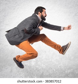 Man running fast