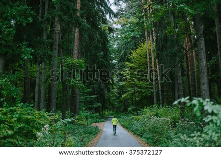 Similar – Image, Stock Photo Running forest Nature