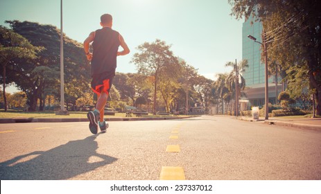 Man Running In The Park