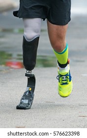 Man Running Prosthetic Leg On Street Stock Photo 576623398 | Shutterstock