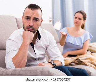 Man Sad Because Conflict His Wife Stock Photo 1937584237 Shutterstock picture