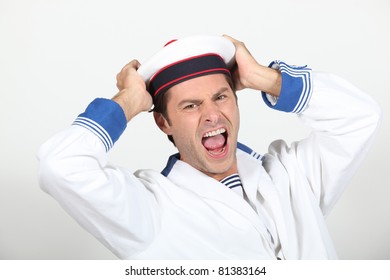 Man In A Sailor Fancy Dress Costume