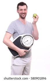 Man with a scale